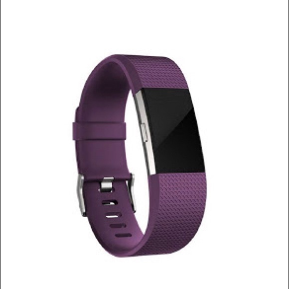 Fitbit Charge 2 Plum Classic Silicone Band - Picture 1 of 7